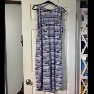 Blue business casual dress